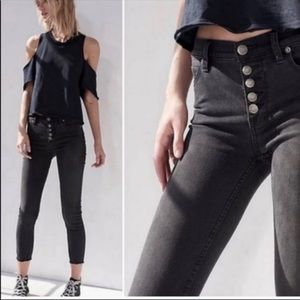 Free People Reagan black skinny ankle jean size 27 NWT